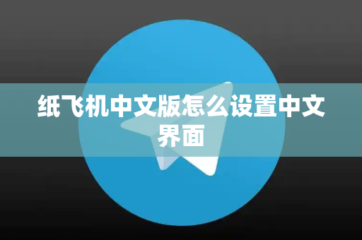 纸飞机中文版怎么设置中文界面