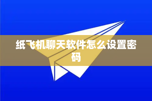 纸飞机聊天软件怎么设置密码