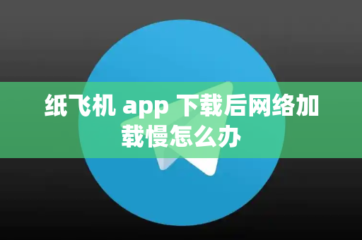 纸飞机 app 下载后网络加载慢怎么办