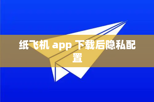 纸飞机 app 下载后隐私配置