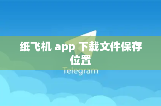 纸飞机 app 下载文件保存位置
